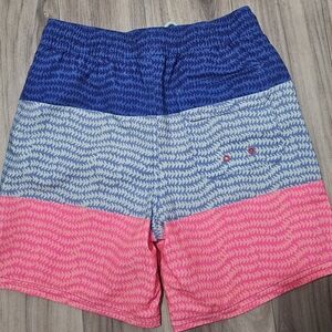 Vineyard Vines Blue and Pink Swim Trunks